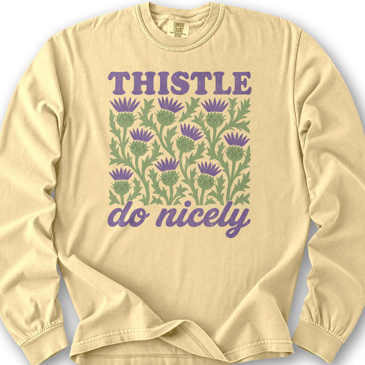 Thistle Do Nicely Long Sleeve Shirt - Butter