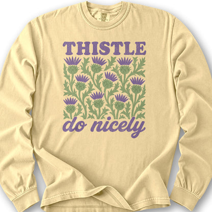 Thistle Do Nicely Long Sleeve Shirt - Butter