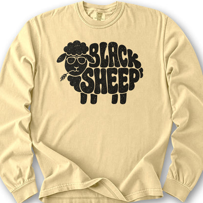 Black Sheep Text Long Sleeve Shirt