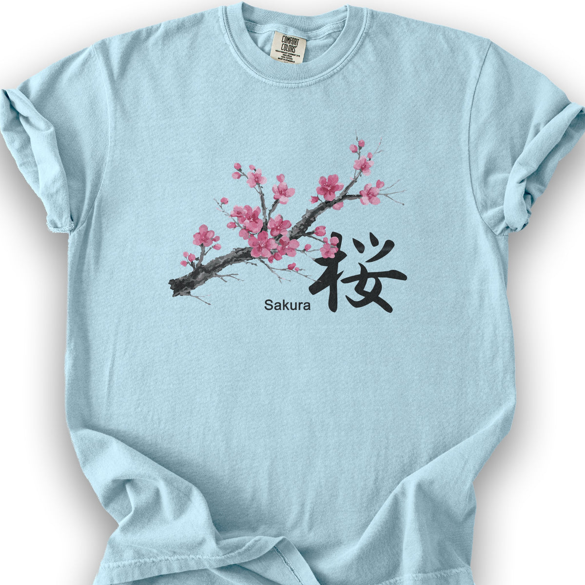 Cherry Blossom Sakura T-Shirt - Chambray