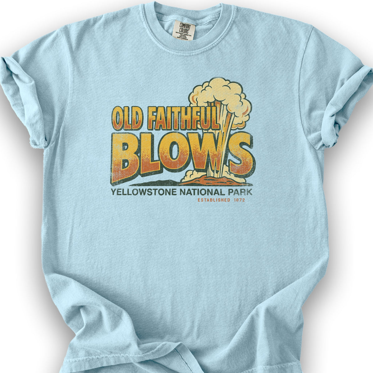 Old Faithful Blows T-Shirt - Chambray
