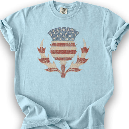 Vintage Flag Thistle T-Shirt - Chambray