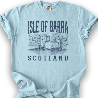 Isle of Barra Scotland Sketch T-Shirt - Chambray