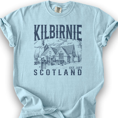 Kilbirnie Scotland Sketch T-Shirt - Chambray
