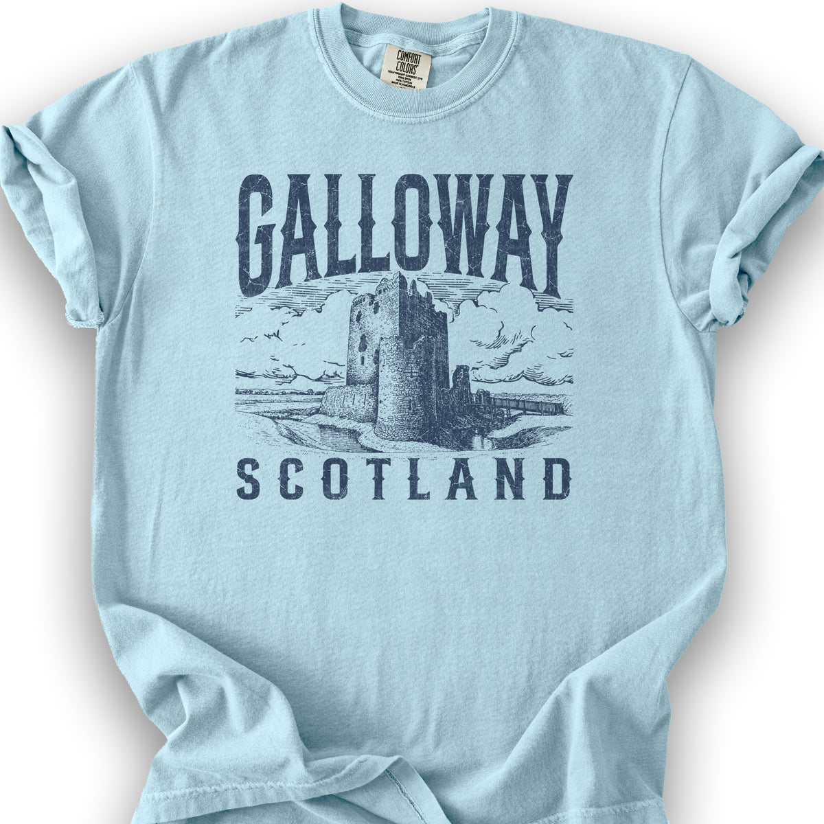 Galloway Scotland Sketch T-Shirt - Chambray