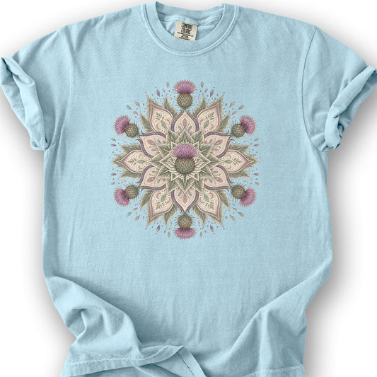 Thistle Mandala T-Shirt - Chambray