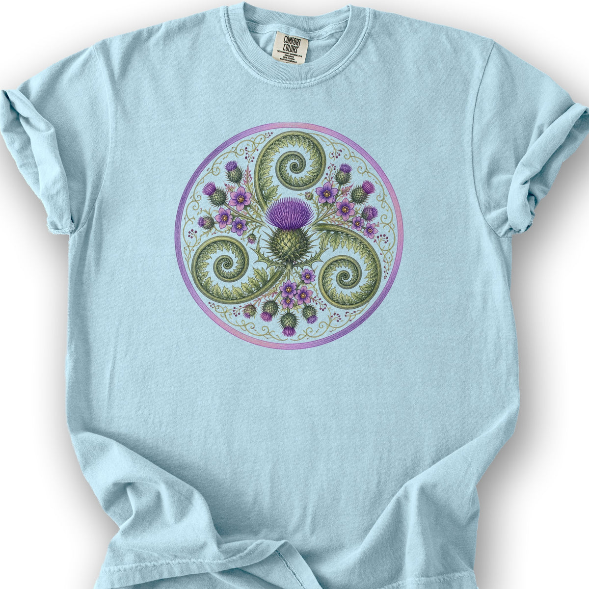 Thistle Triskele Fern T-Shirt - Chambray