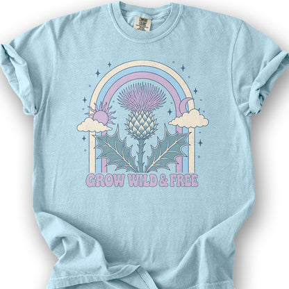 Wild & Free Thistle T-Shirt - Chambray