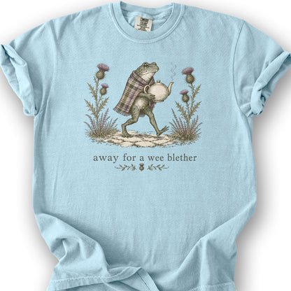 Wee Blether Frog T-Shirt - Chambray