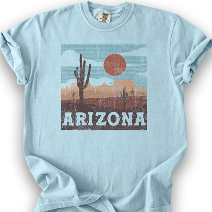 Arizona "Boho Desert" State T-Shirt - Chambray