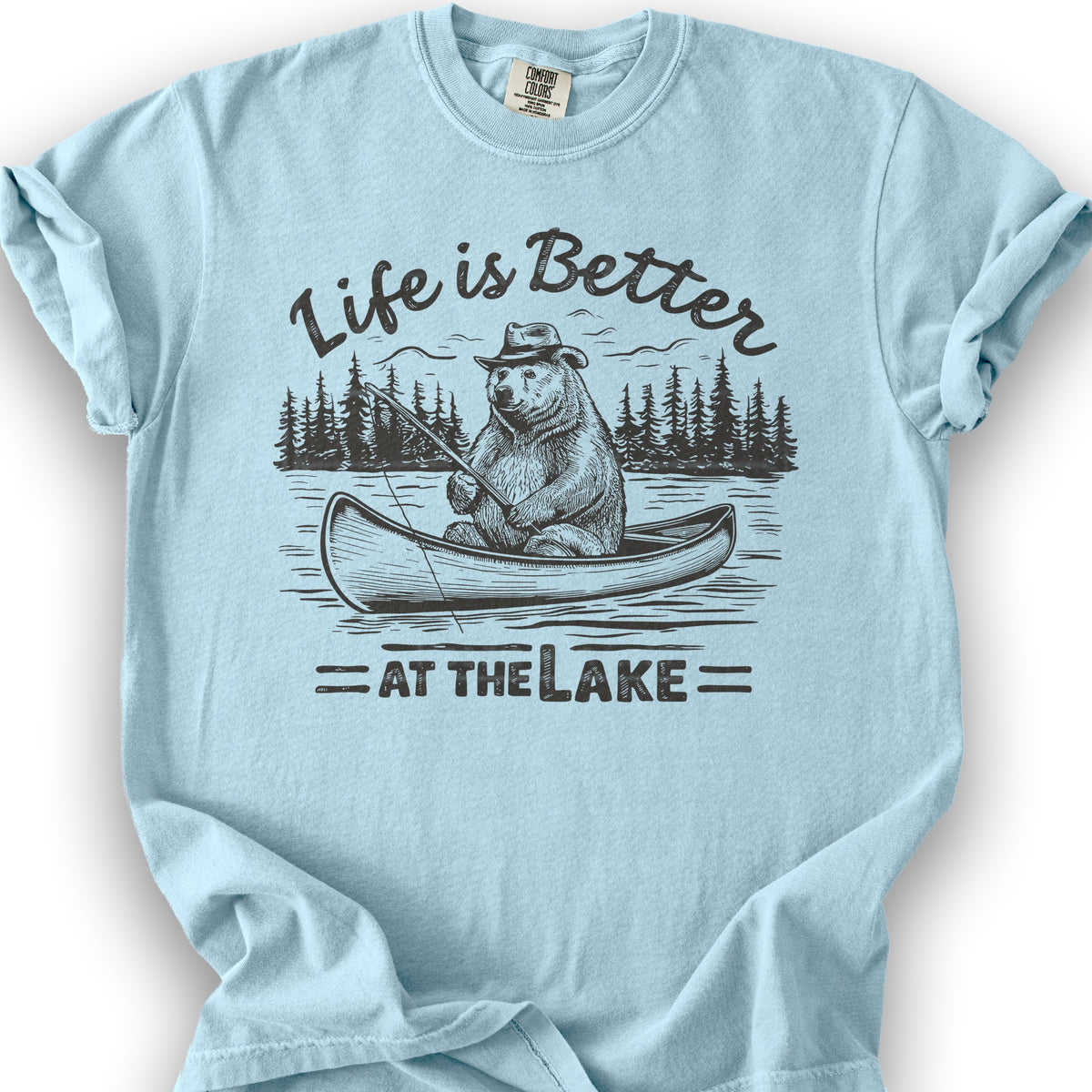 "Life is Better at the Lake" T-Shirt - Chambray