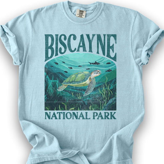 Biscayne National Park "Big and Bold" T-Shirt - Chambray