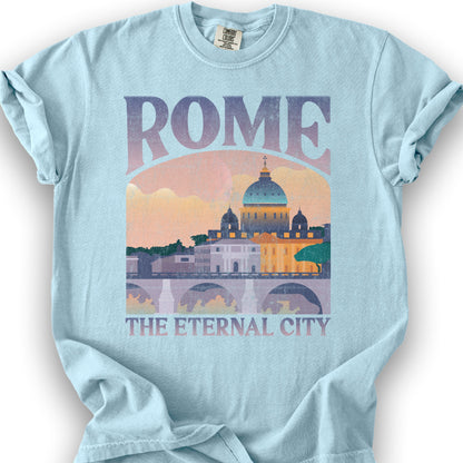 Rome Italy The Eternal City "Big and Bold" T-Shirt - Chambray