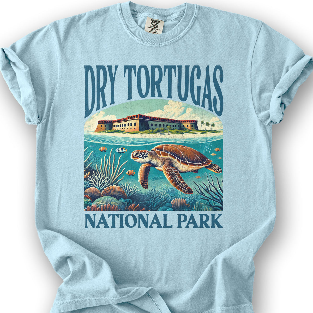Dry Tortugas National Park "Big and Bold" T-Shirt - Chambray