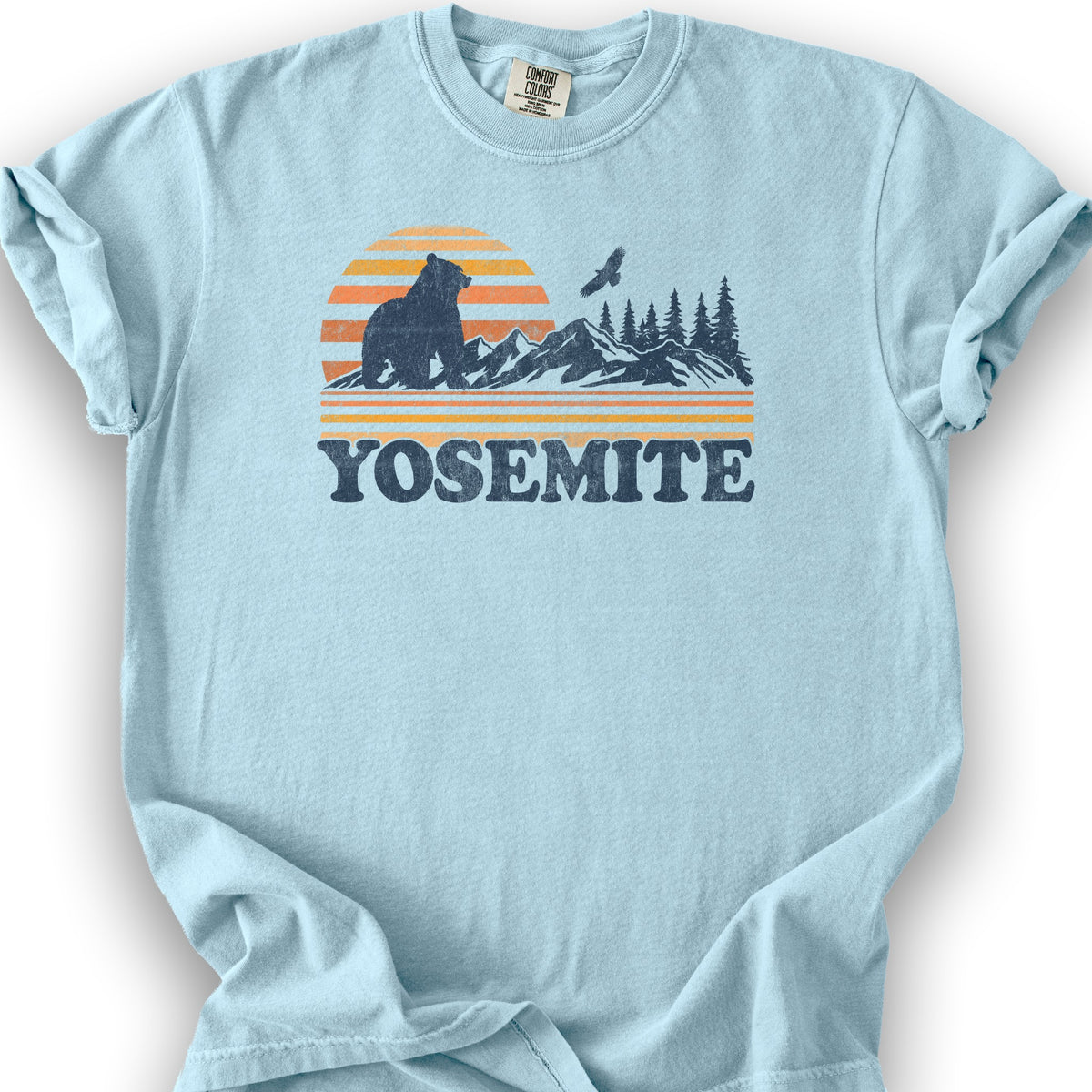 Yosemite Retro Sunset T-Shirt - Chambray