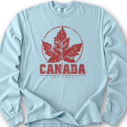 Canada Est. 1867 Long Sleeve Shirt - Chambray
