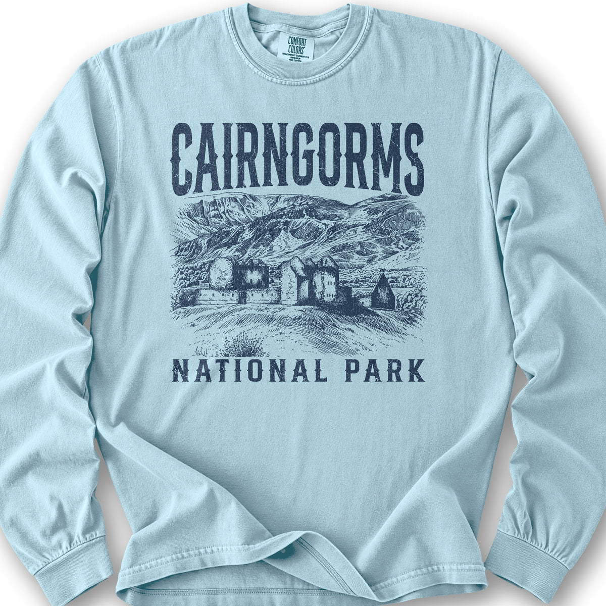 Cairngorms National Park Sketch Long Sleeve Shirt - Chambray