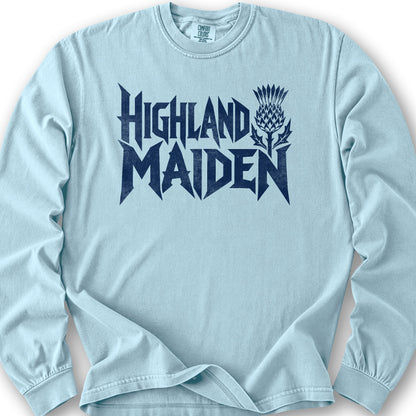 Highland Maiden Thistle Long Sleeve Shirt - Chambray