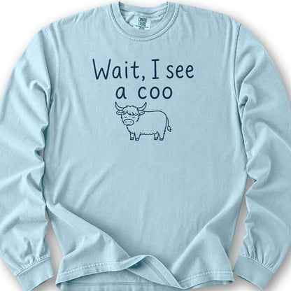 Wait I See A Coo Long Sleeve Shirt - Chambray