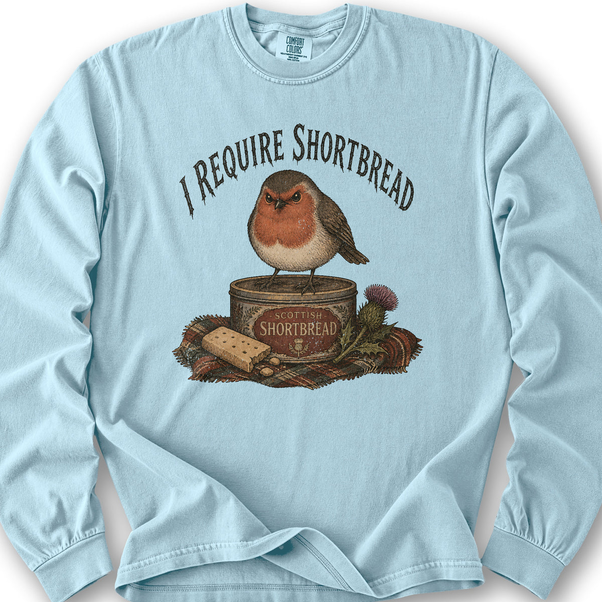 I Require Shortbread Long Sleeve Shirt - Chambray