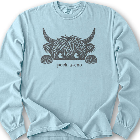 Peek-A-Coo Long Sleeve Shirt - Chambray