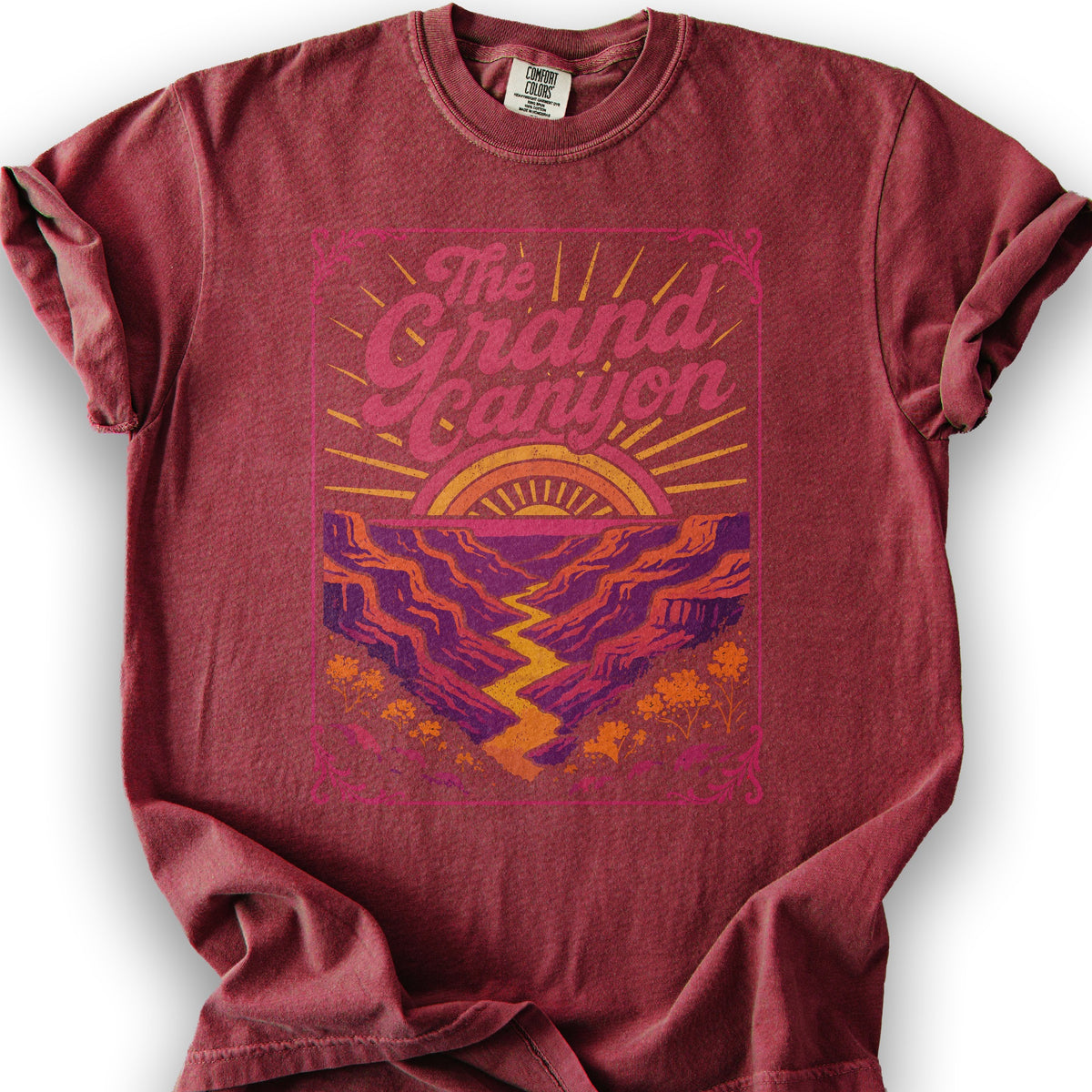 Grand Canyon Retro Neon T-shirt - Chili