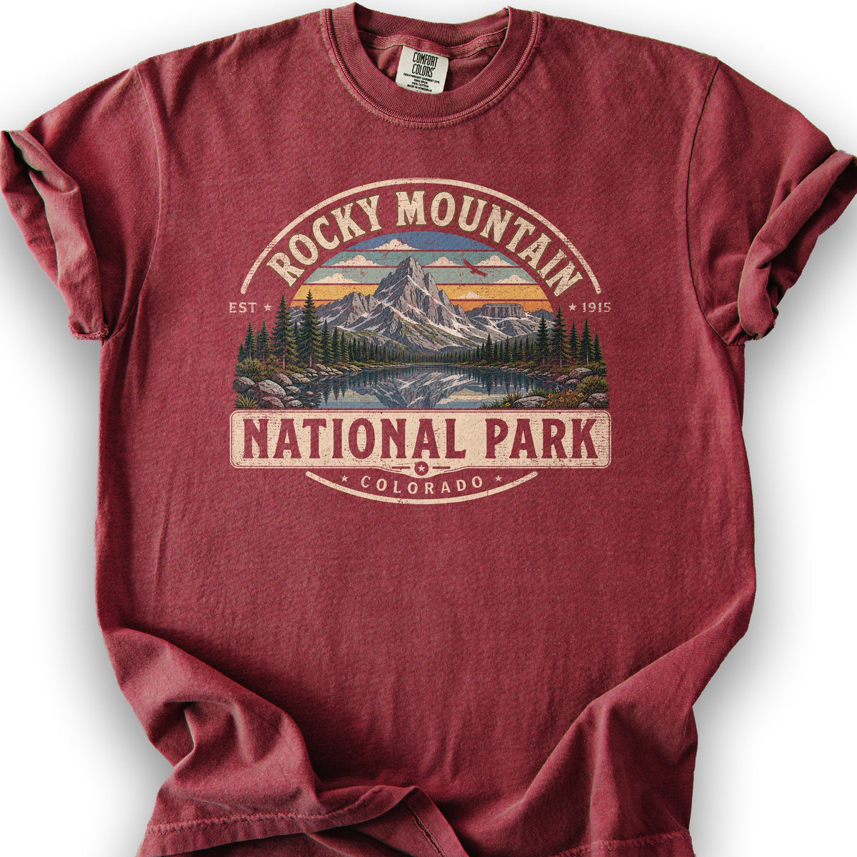 Rocky Mountain Medallion T-Shirt - Chili