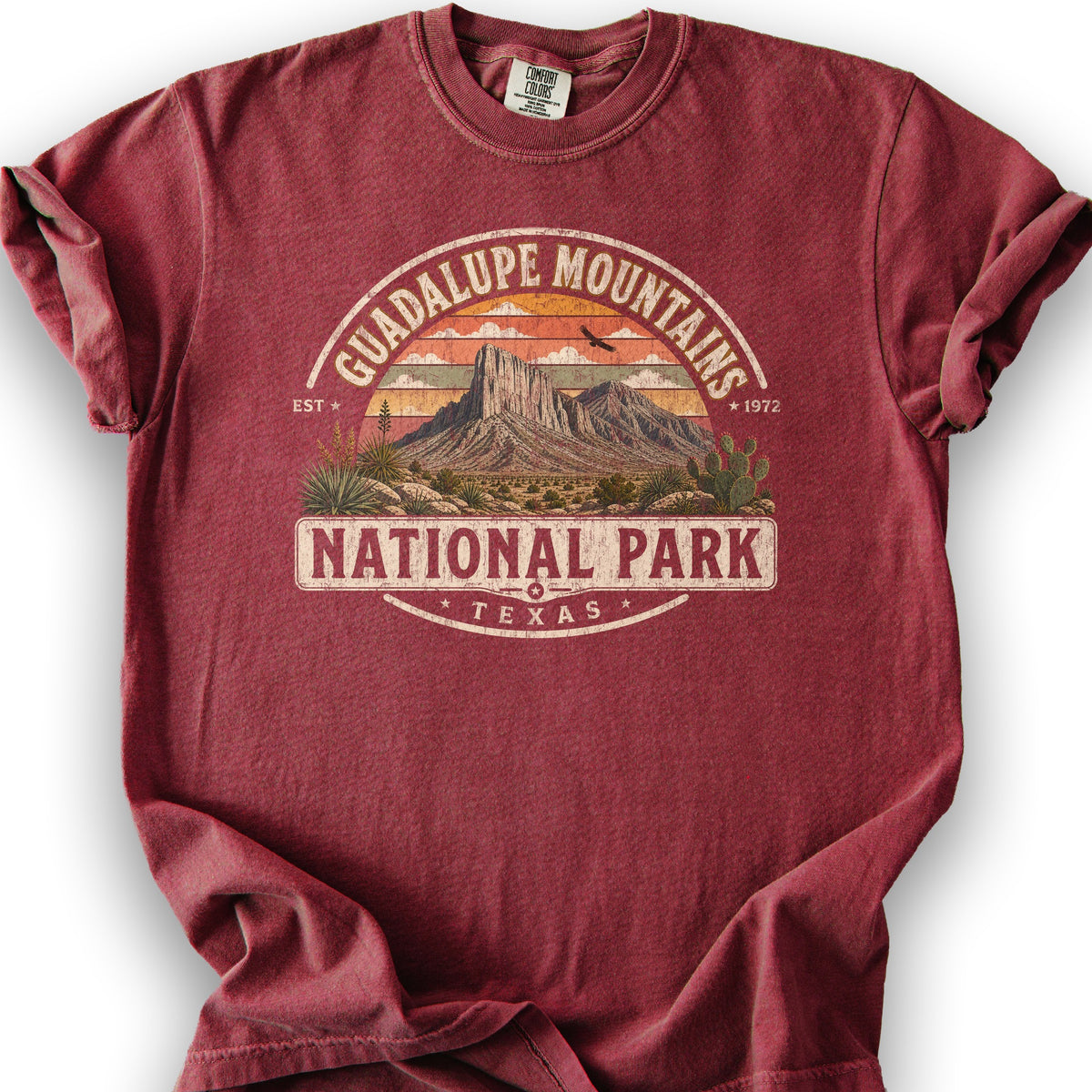 Guadalupe Mountains Medallion T-Shirt - Chili