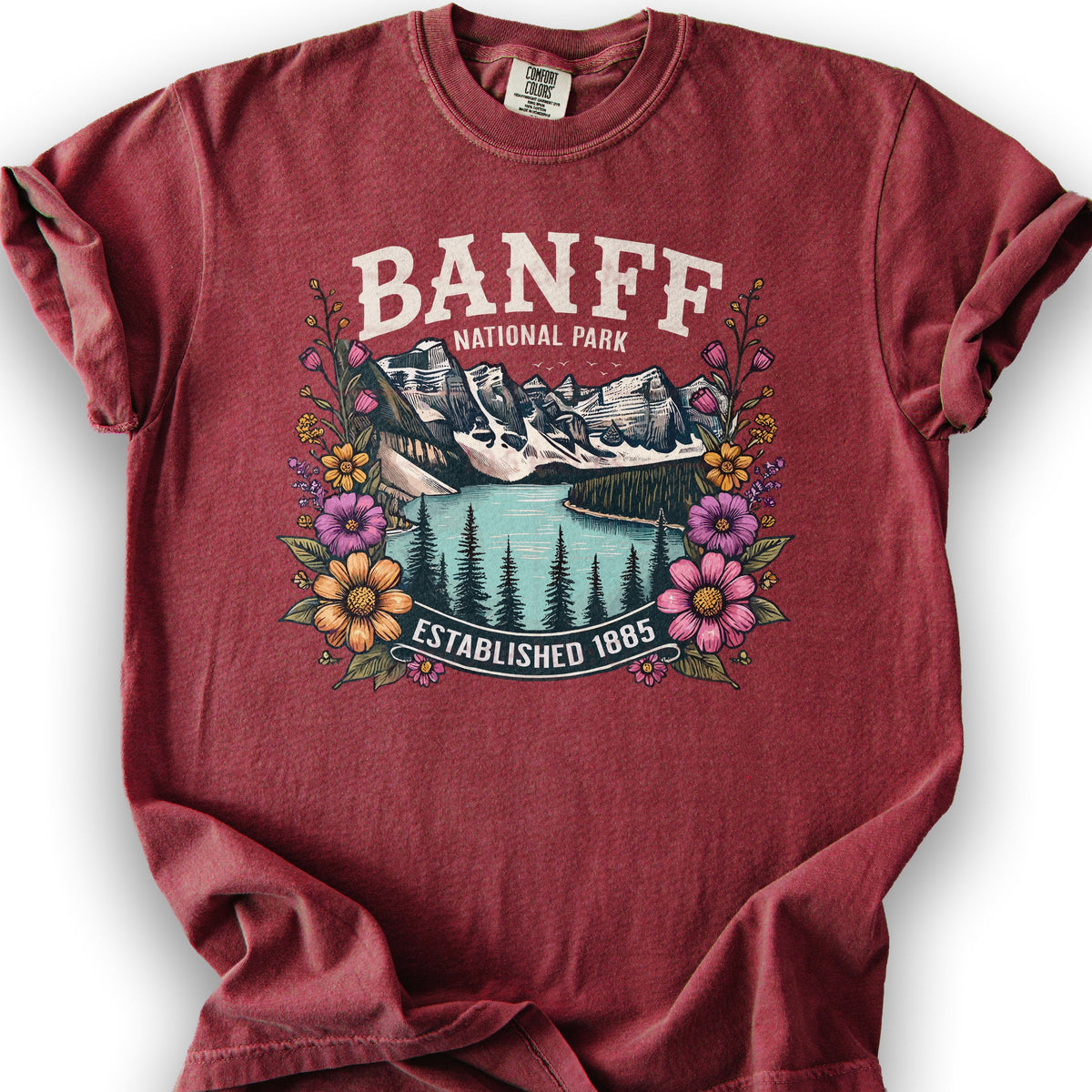 Banff National Park "Wildflower" T-Shirt - Chili