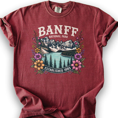 Banff National Park "Wildflower" T-Shirt - Chili