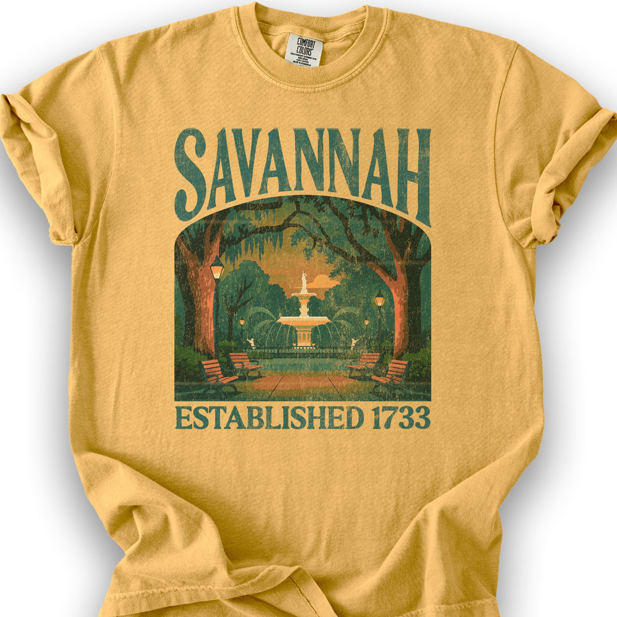 Savannah Georgia "Big and Bold" T-Shirt - Citrus