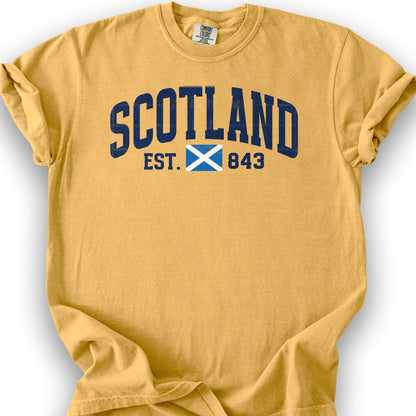 Scotland Varsity Flag T-Shirt - Citrus
