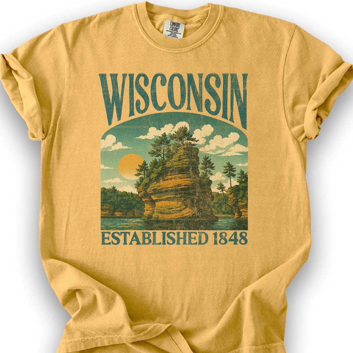 Wisconsin "Big & Bold" T-Shirt - Citrus
