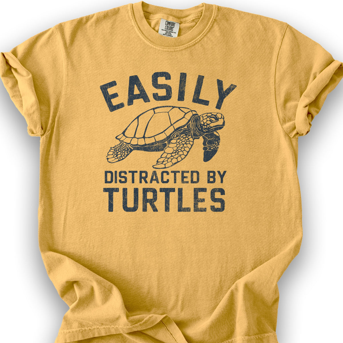 Easily Distracted By Turtles T-Shirt - Citrus