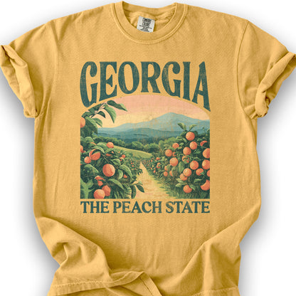 Georgia The Peach State "Big and Bold" T-Shirt - Citrus