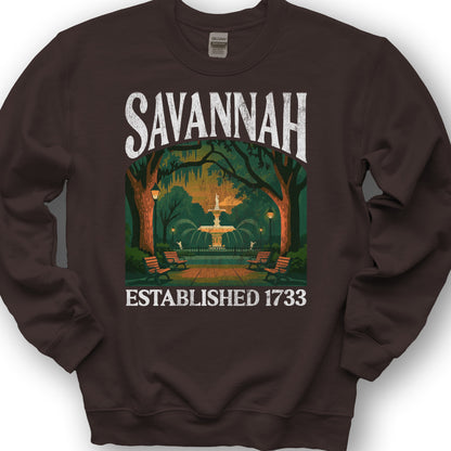 Savannah Georgia "Big and Bold" Sweatshirt - Dark Chocolate