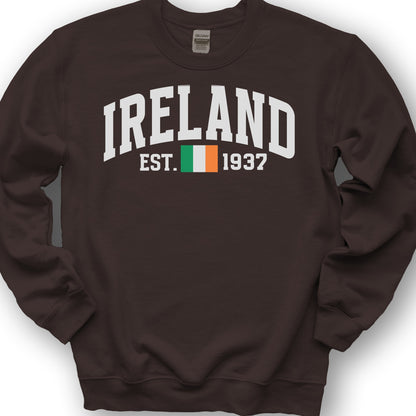 Ireland Varsity Flag Sweatshirt - Dark Chocolate