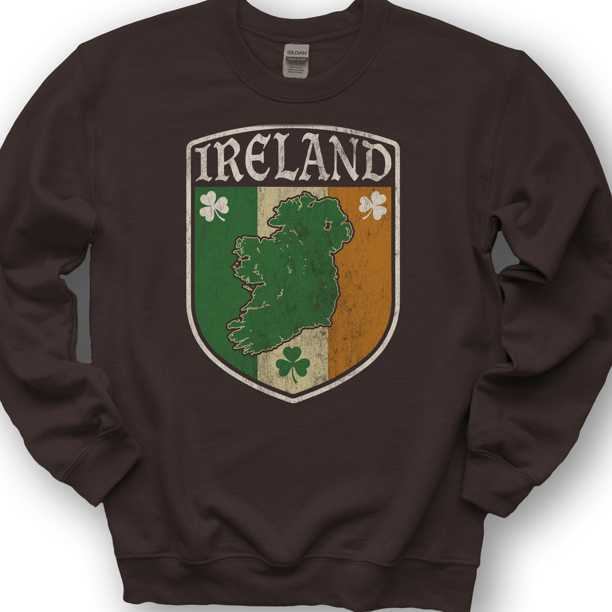 Ireland Vintage Badge Sweatshirt - Dark Chocolate