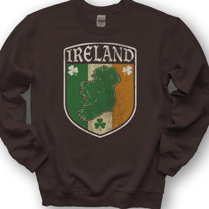 Ireland Vintage Badge Sweatshirt - Dark Chocolate