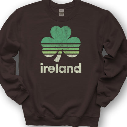 Ireland Retro Shamrock Sweatshirt - Dark Chocolate