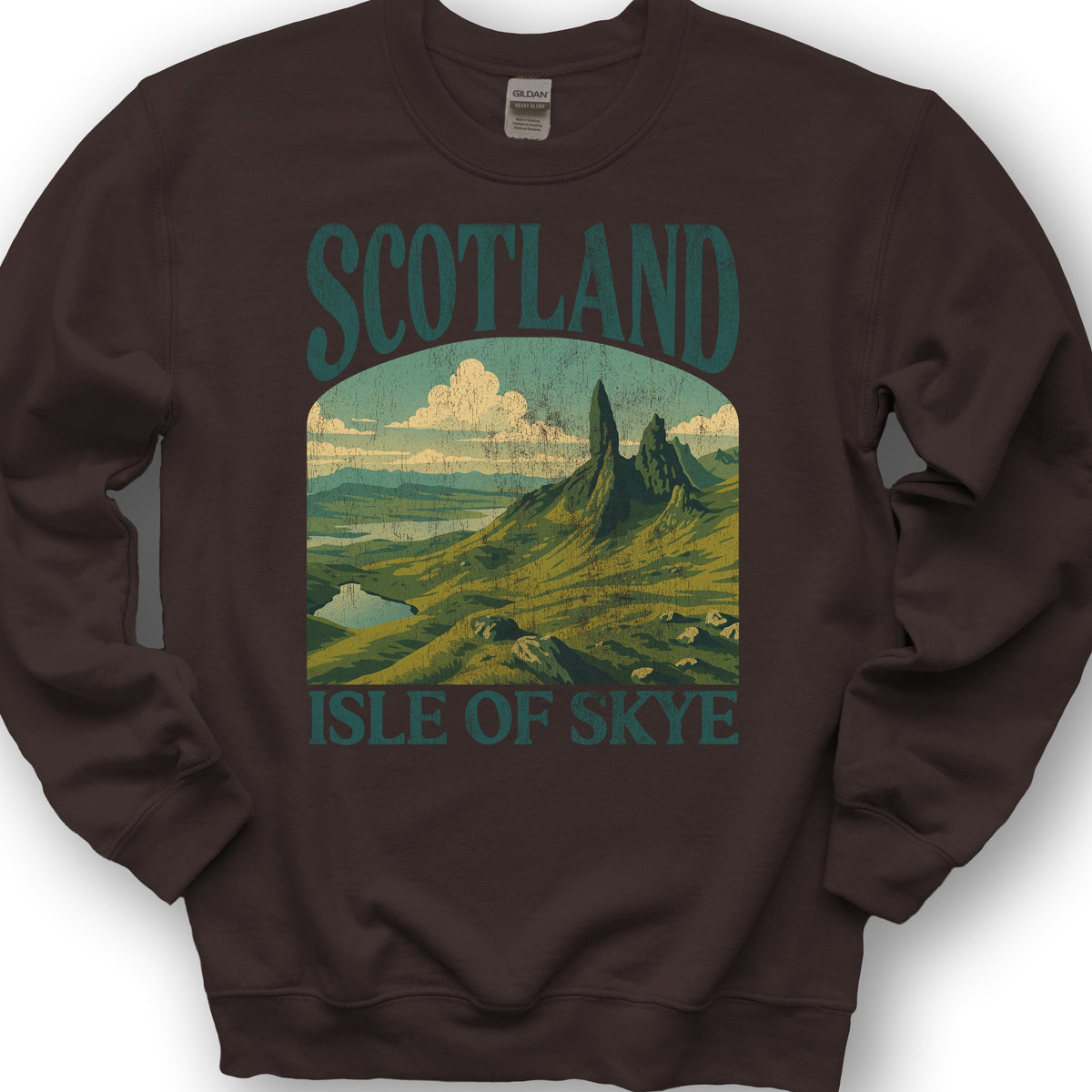 Scotland Isle of Skye "Big & Bold" Sweatshirt - Dark Chocolate
