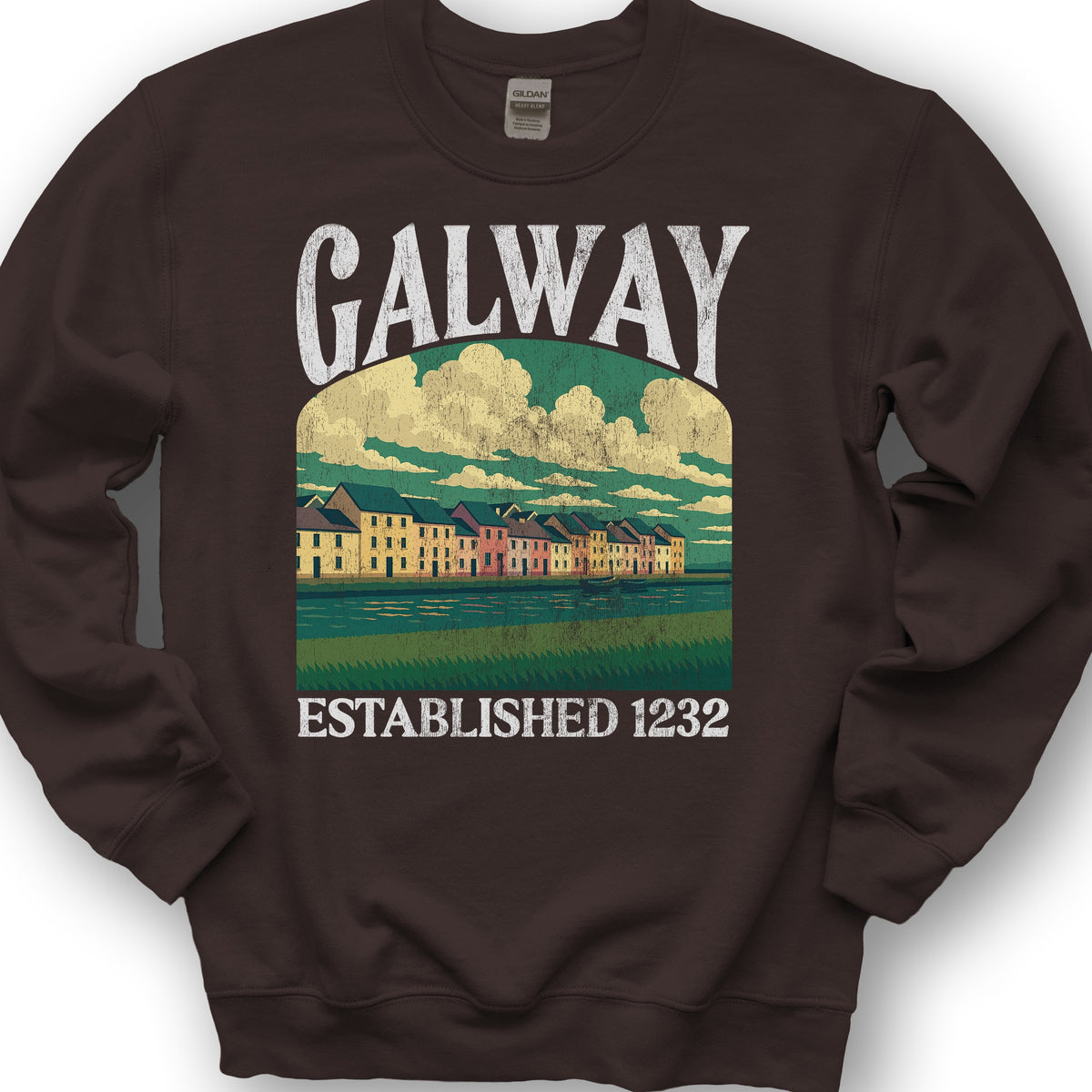 Galway Ireland "Big and Bold" Sweatshirt - Dark Chocolate