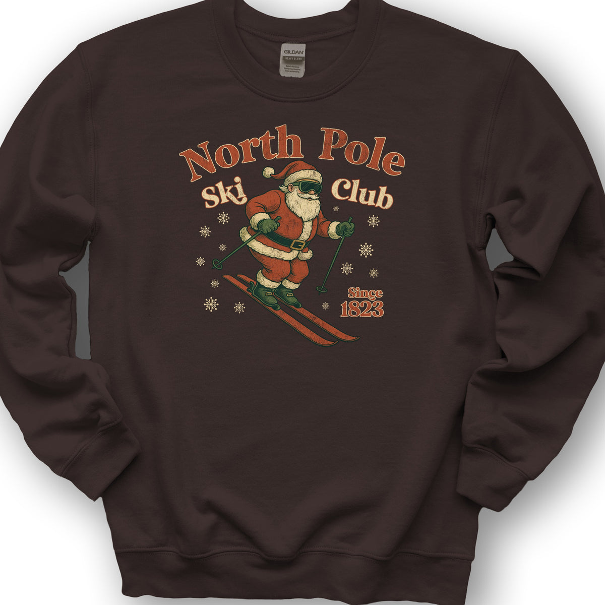 North Pole Ski Club Sweatshirt - Dark Chocolate