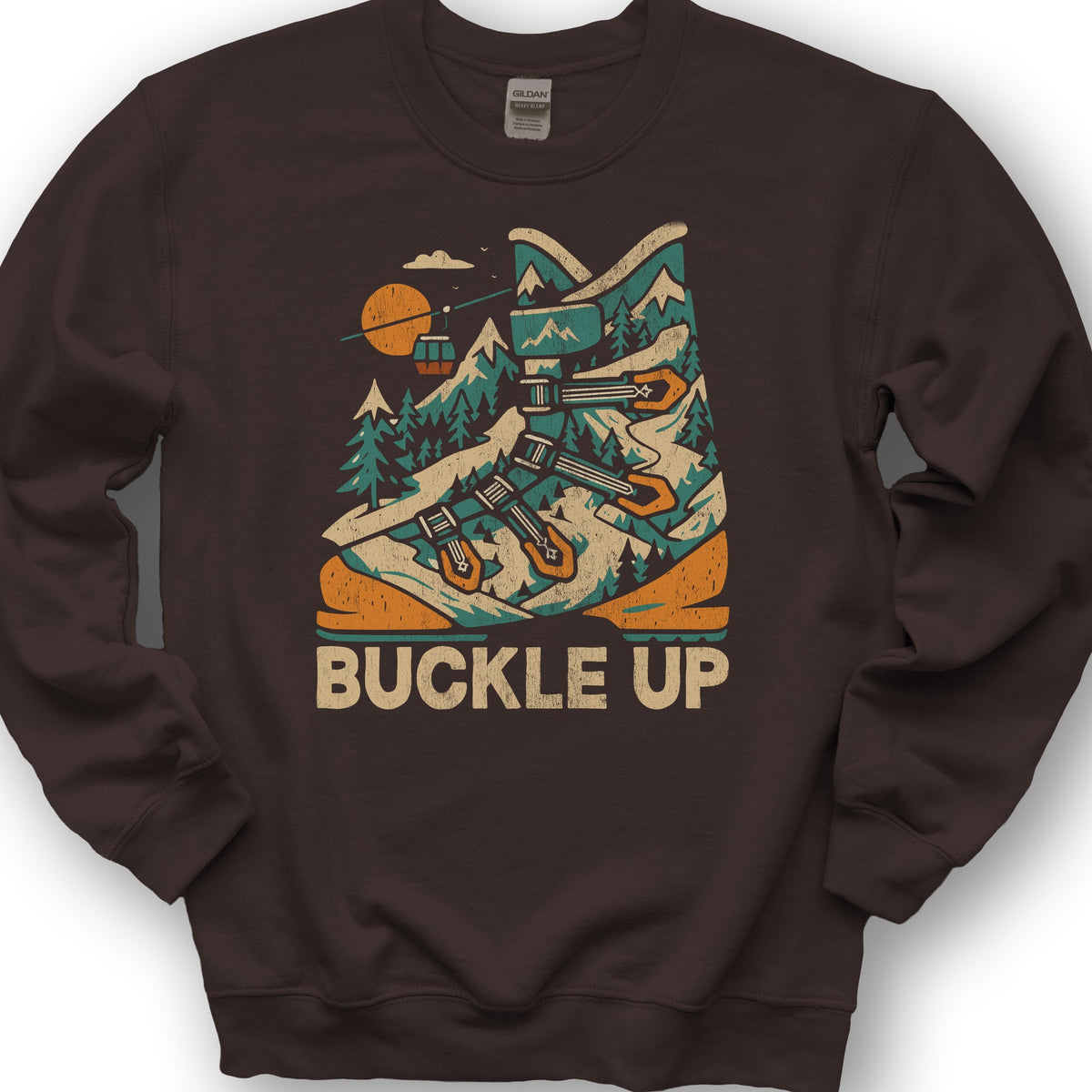 Buckle Up Ski Boot Sweatshirt - Dark Chocolate