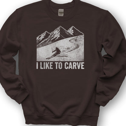 I Like To Carve Sweatshirt - Dark Chocolate