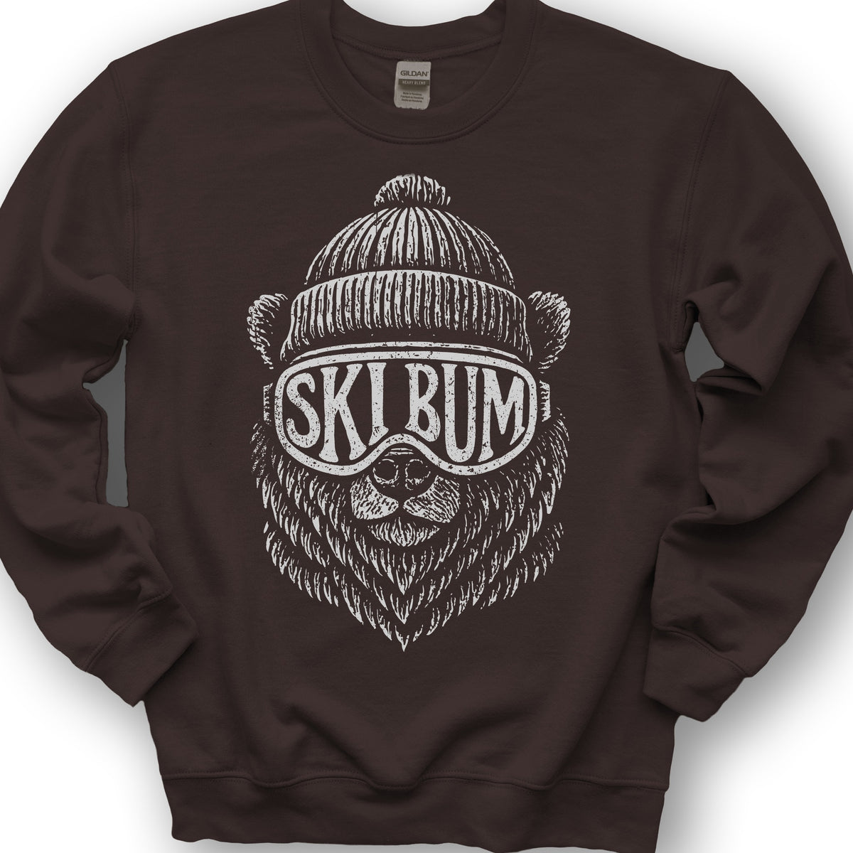 Ski Bum Bear Sweatshirt - Dark Chocolate