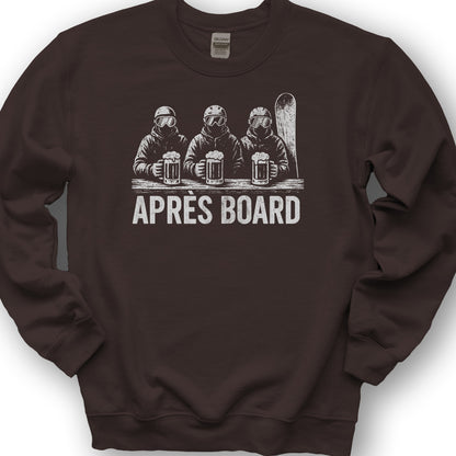 "Apres Board" Snowboard Sweatshirt - Dark Chocolate