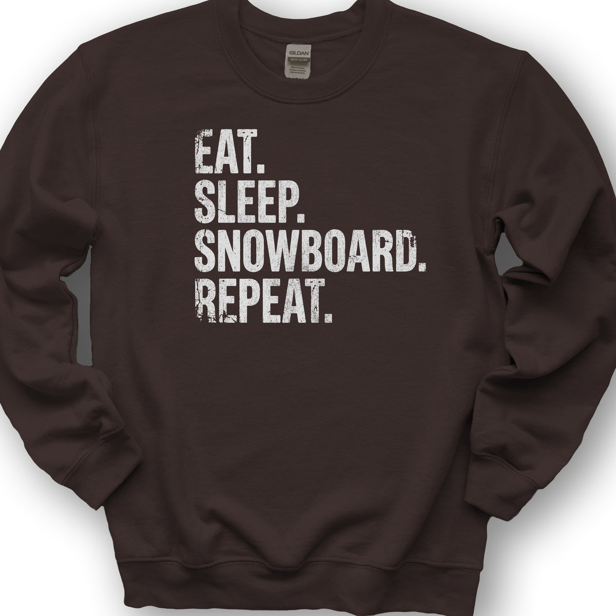 Eat Sleep Snowboard Sweatshirt - Dark Chocolate
