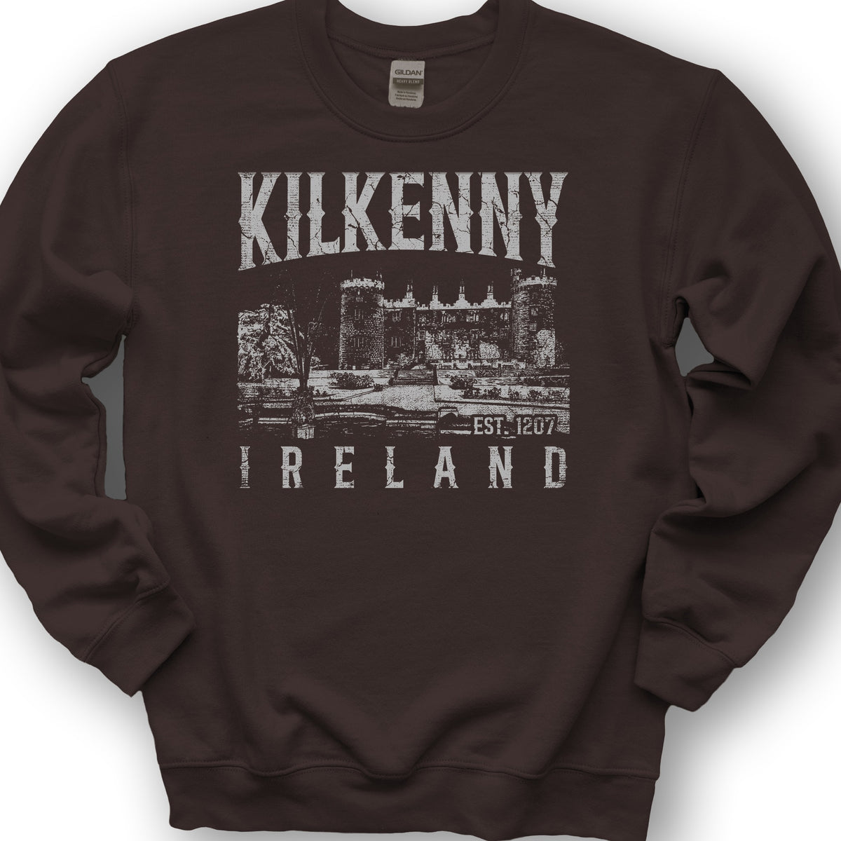 Kilkenny Ireland Vintage Print Sweatshirt - Dark Chocolate