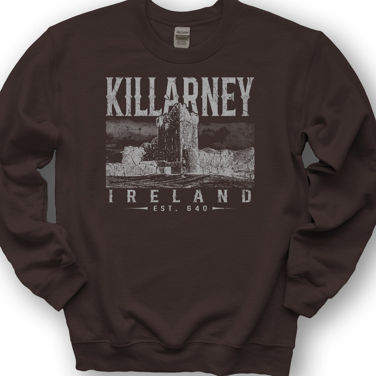 Killarney Ireland Vintage Print Sweatshirt - Dark Chocolate